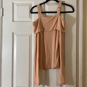 Express off the shoulder blush sweater